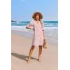 image:imageZeagoo Summer Dresses for Women 2026 V Neck Ruffle Sleeve Casual Shift Dress Hawaiian Sundress Beach Vacation ClothesPink Polka Dots