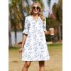 image:imageZeagoo Summer Dresses for Women 2026 V Neck Ruffle Sleeve Casual Shift Dress Hawaiian Sundress Beach Vacation ClothesYellow Silhouette Flowers