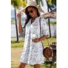 image:imageZeagoo Summer Dresses for Women 2026 V Neck Ruffle Sleeve Casual Shift Dress Hawaiian Sundress Beach Vacation ClothesYellow Silhouette Flowers