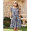 image:imageZeagoo Women Summer Dress 2026 Short Sleeve Aline Mini Dresses with Pockets Casual Swing Tshirt Dress Vocation Beach SundressEthnic Printmz919