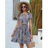image:imageZeagoo Women Summer Dress 2026 Short Sleeve Aline Mini Dresses with Pockets Casual Swing Tshirt Dress Vocation Beach SundressEthnic Printmz919