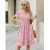 image:imageZeagoo Women Summer Dress 2026 Short Sleeve Aline Mini Dresses with Pockets Casual Swing Tshirt Dress Vocation Beach SundressJh589