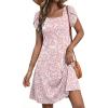 image:imageZEAGOO Summer Dresses for Women 2026 Sundress Short Petal Sleeve Dress with Pockets Floral Dresses for CasualFloralxh530