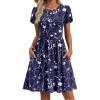Navy White Floral
