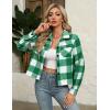 image:imageZeagoo Flannels for Women Cropped Shacket Jacket Fashion Plaid Button Down Shirt 2026 Fall Coat TopsGw22