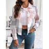 image:imageZeagoo Flannels for Women Cropped Shacket Jacket Fashion Plaid Button Down Shirt 2026 Fall Coat TopsYdl11