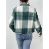 image:imageZeagoo Flannels for Women Cropped Shacket Jacket Fashion Plaid Button Down Shirt 2026 Fall Coat TopsYdl2