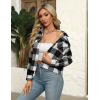 image:imageZeagoo Flannels for Women Cropped Shacket Jacket Fashion Plaid Button Down Shirt 2026 Fall Coat TopsZgw178