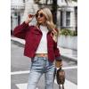 image:imageZeagoo Flannels for Women Cropped Shacket Jacket Fashion Plaid Button Down Shirt 2026 Fall Coat TopsZgz383
