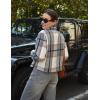 image:imageZeagoo Flannels for Women Cropped Shacket Jacket Fashion Plaid Button Down Shirt 2026 Fall Coat TopsZgz549