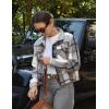 image:imageZeagoo Flannels for Women Cropped Shacket Jacket Fashion Plaid Button Down Shirt 2026 Fall Coat TopsZgz549