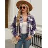 image:imageZeagoo Flannels for Women Cropped Shacket Jacket Fashion Plaid Button Down Shirt 2026 Fall Coat TopsZgz663