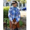 image:imageZeagoo Flannels for Women Cropped Shacket Jacket Fashion Plaid Button Down Shirt 2026 Fall Coat TopsZgz929