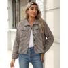 image:imageZeagoo Flannels for Women Cropped Shacket Jacket Fashion Plaid Button Down Shirt 2026 Fall Coat TopsZjh459