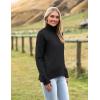 image:imageZeagoo Womens Turtleneck Sweater 2026 Fall Winter Chunky Knitted Pullover High Low Hem Trendy Basic Jumper TopBlack