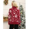 image:imageZeagoo Womens Turtleneck Sweater 2026 Fall Winter Chunky Knitted Pullover High Low Hem Trendy Basic Jumper TopChristmas Pattern