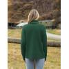 image:imageZeagoo Womens Turtleneck Sweater 2026 Fall Winter Chunky Knitted Pullover High Low Hem Trendy Basic Jumper TopGreen