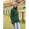image:imageZeagoo Womens Turtleneck Sweater 2026 Fall Winter Chunky Knitted Pullover High Low Hem Trendy Basic Jumper TopGreen