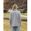 image:imageZeagoo Womens Turtleneck Sweater 2026 Fall Winter Chunky Knitted Pullover High Low Hem Trendy Basic Jumper TopGrey