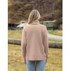 image:imageZeagoo Womens Turtleneck Sweater 2026 Fall Winter Chunky Knitted Pullover High Low Hem Trendy Basic Jumper TopKhaki