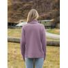 image:imageZeagoo Womens Turtleneck Sweater 2026 Fall Winter Chunky Knitted Pullover High Low Hem Trendy Basic Jumper TopLight Purple