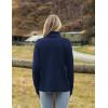 image:imageZeagoo Womens Turtleneck Sweater 2026 Fall Winter Chunky Knitted Pullover High Low Hem Trendy Basic Jumper TopNavy Blue
