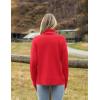 image:imageZeagoo Womens Turtleneck Sweater 2026 Fall Winter Chunky Knitted Pullover High Low Hem Trendy Basic Jumper TopRed