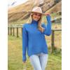 image:imageZeagoo Womens Turtleneck Sweater 2026 Fall Winter Chunky Knitted Pullover High Low Hem Trendy Basic Jumper TopSky Blue