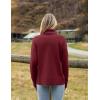 image:imageZeagoo Womens Turtleneck Sweater 2026 Fall Winter Chunky Knitted Pullover High Low Hem Trendy Basic Jumper TopWine Red