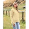 image:imageZeagoo Womens Turtleneck Sweater 2026 Fall Winter Chunky Knitted Pullover High Low Hem Trendy Basic Jumper TopYellow