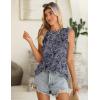 image:imageZeagoo Summer Tank Top for Women 2026 Pleated High Neck Tops Loose Fit Flowy Dressy Tunic Sleeveless ShirtsBmz473