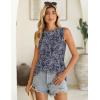 image:imageZeagoo Summer Tank Top for Women 2026 Pleated High Neck Tops Loose Fit Flowy Dressy Tunic Sleeveless ShirtsBmz473