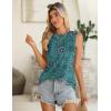 image:imageZeagoo Summer Tank Top for Women 2026 Pleated High Neck Tops Loose Fit Flowy Dressy Tunic Sleeveless ShirtsBmz858