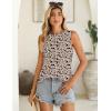 image:imageZeagoo Summer Tank Top for Women 2026 Pleated High Neck Tops Loose Fit Flowy Dressy Tunic Sleeveless ShirtsBsf154