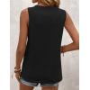 image:imageZeagoo Summer Tank Top for Women 2026 Pleated High Neck Tops Loose Fit Flowy Dressy Tunic Sleeveless ShirtsZblack