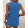 image:imageZeagoo Summer Tank Top for Women 2026 Pleated High Neck Tops Loose Fit Flowy Dressy Tunic Sleeveless ShirtsZblue