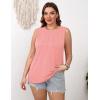 image:imageZeagoo Summer Tank Top for Women 2026 Pleated High Neck Tops Loose Fit Flowy Dressy Tunic Sleeveless ShirtsZpink