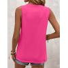 image:imageZeagoo Summer Tank Top for Women 2026 Pleated High Neck Tops Loose Fit Flowy Dressy Tunic Sleeveless ShirtsZrose Red