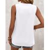 image:imageZeagoo Summer Tank Top for Women 2026 Pleated High Neck Tops Loose Fit Flowy Dressy Tunic Sleeveless ShirtsZwhite