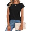image:imageZeagoo Womens Tops Summer Casual Cap Sleeve Tshirts Shirts Business Dressy Spring Fashion Outfits Trendy ClothesBlack