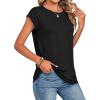 image:imageZeagoo Womens Tops Summer Casual Cap Sleeve Tshirts Shirts Business Dressy Spring Fashion Outfits Trendy ClothesBlack