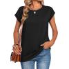 image:imageZeagoo Womens Tops Summer Casual Cap Sleeve Tshirts Shirts Business Dressy Spring Fashion Outfits Trendy ClothesBlack