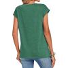 image:imageZeagoo Womens Tops Summer Casual Cap Sleeve Tshirts Shirts Business Dressy Spring Fashion Outfits Trendy ClothesForest Green
