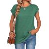 image:imageZeagoo Womens Tops Summer Casual Cap Sleeve Tshirts Shirts Business Dressy Spring Fashion Outfits Trendy ClothesForest Green