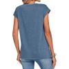 image:imageZeagoo Womens Tops Summer Casual Cap Sleeve Tshirts Shirts Business Dressy Spring Fashion Outfits Trendy ClothesHaze Blue