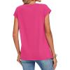 image:imageZeagoo Womens Tops Summer Casual Cap Sleeve Tshirts Shirts Business Dressy Spring Fashion Outfits Trendy ClothesHot Pink