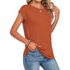 image:imageZeagoo Womens Tops Summer Casual Cap Sleeve Tshirts Shirts Business Dressy Spring Fashion Outfits Trendy ClothesOrange