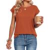 image:imageZeagoo Womens Tops Summer Casual Cap Sleeve Tshirts Shirts Business Dressy Spring Fashion Outfits Trendy ClothesOrange