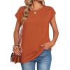 image:imageZeagoo Womens Tops Summer Casual Cap Sleeve Tshirts Shirts Business Dressy Spring Fashion Outfits Trendy ClothesOrange