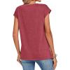 image:imageZeagoo Womens Tops Summer Casual Cap Sleeve Tshirts Shirts Business Dressy Spring Fashion Outfits Trendy ClothesRed